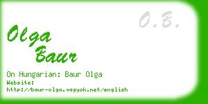 olga baur business card